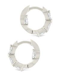 Cosima Baguette CZ Hoops - Sterling Forever