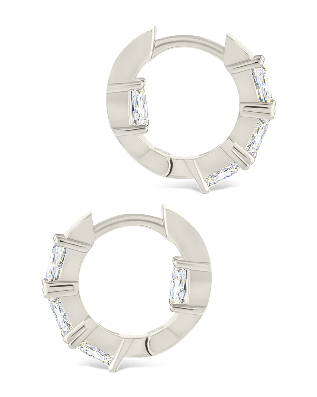 Cosima Baguette CZ Hoops - Sterling Forever