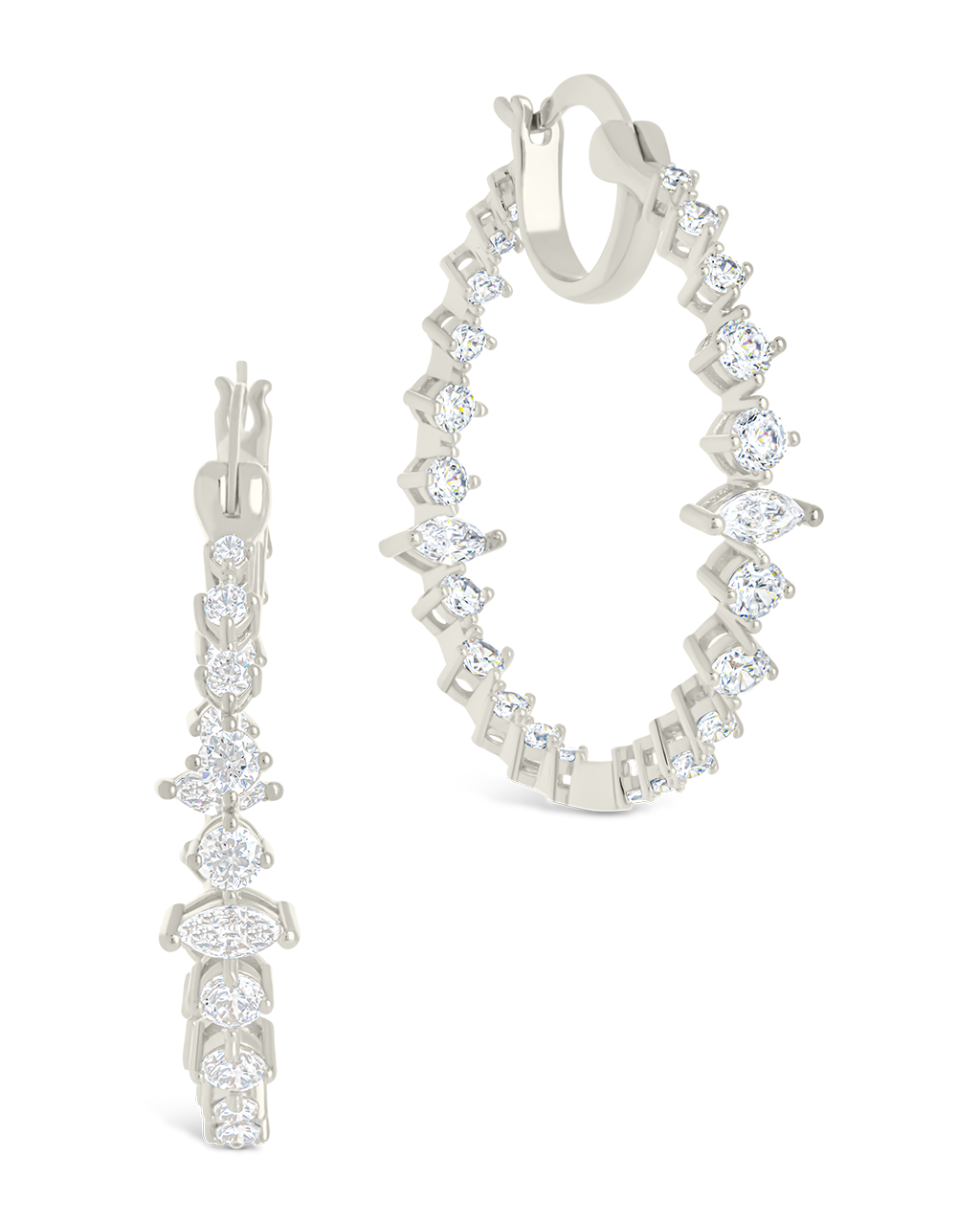 Aaliyah CZ Hoop Earrings – Sterling Forever