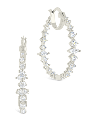 Aaliyah CZ Hoop Earrings
