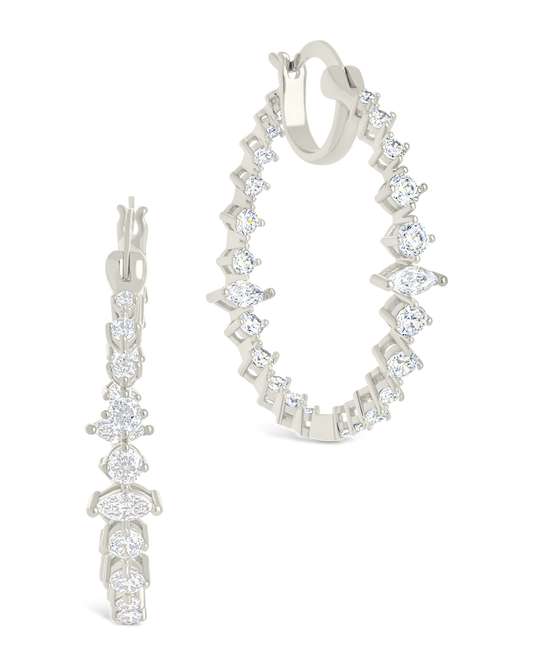 Aaliyah CZ Hoop Earrings