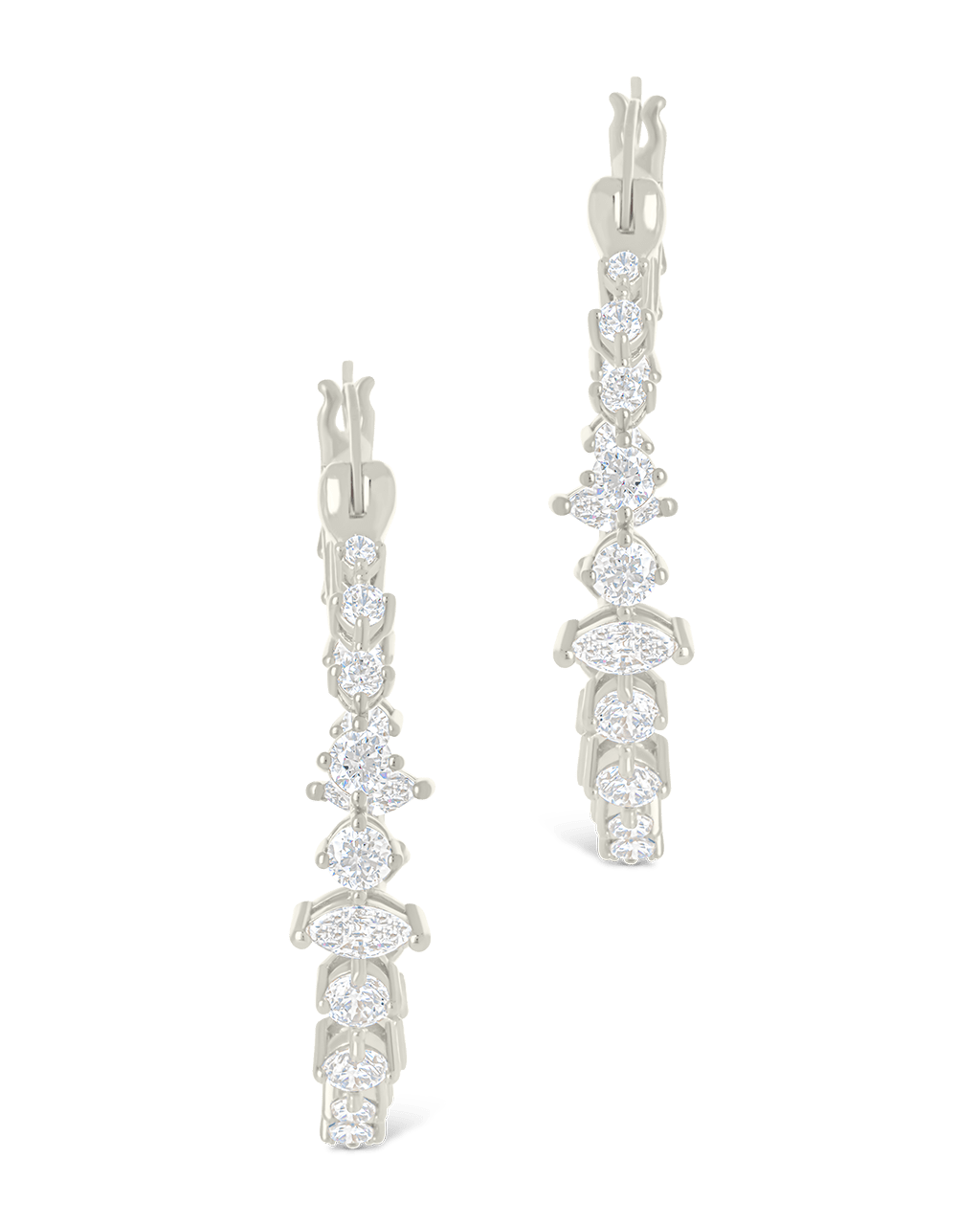 Aaliyah CZ Hoop Earrings - Sterling Forever