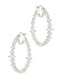 Aaliyah CZ Hoop Earrings - Sterling Forever