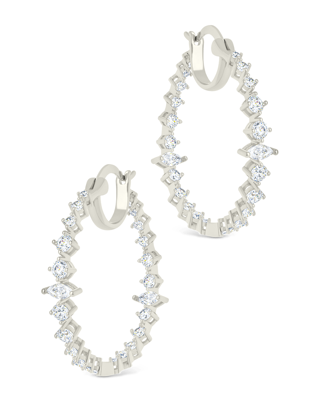 Aaliyah CZ Hoop Earrings - Sterling Forever