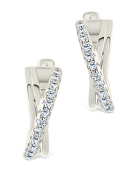 Juliana CZ Hoop Earrings - Sterling Forever