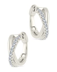 Juliana CZ Hoop Earrings - Sterling Forever