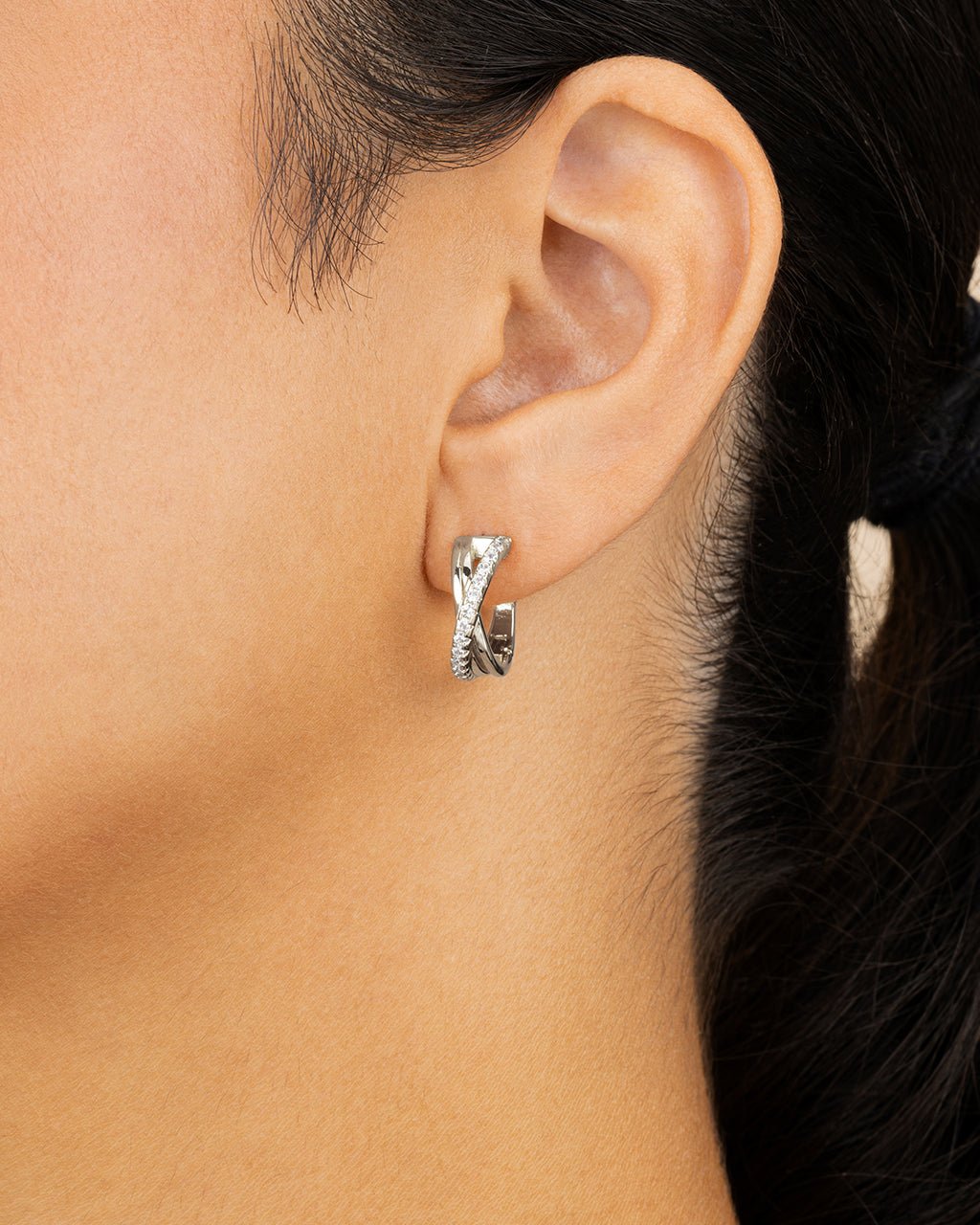 Juliana CZ Hoop Earrings - Sterling Forever