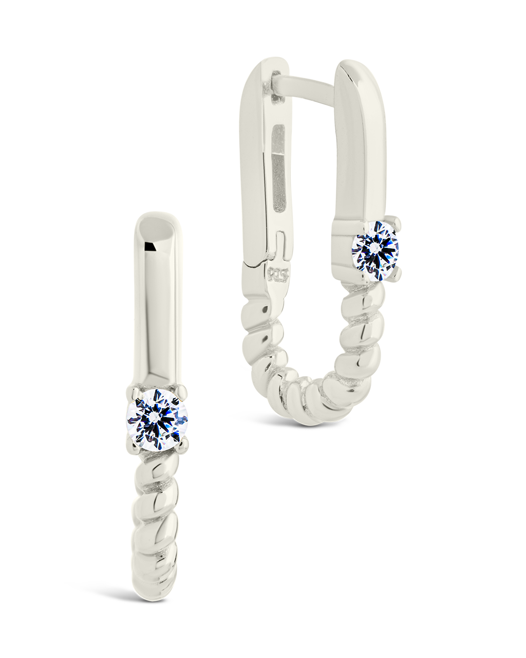 Anna Textured Oval Hoop Earrings