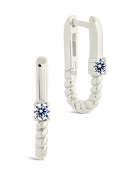 Anna Textured Oval Hoop Earrings