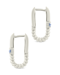 Anna Textured Oval Hoop Earrings
