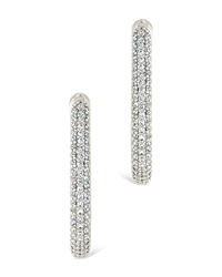 Melba Pave CZ Hoops - Sterling Forever