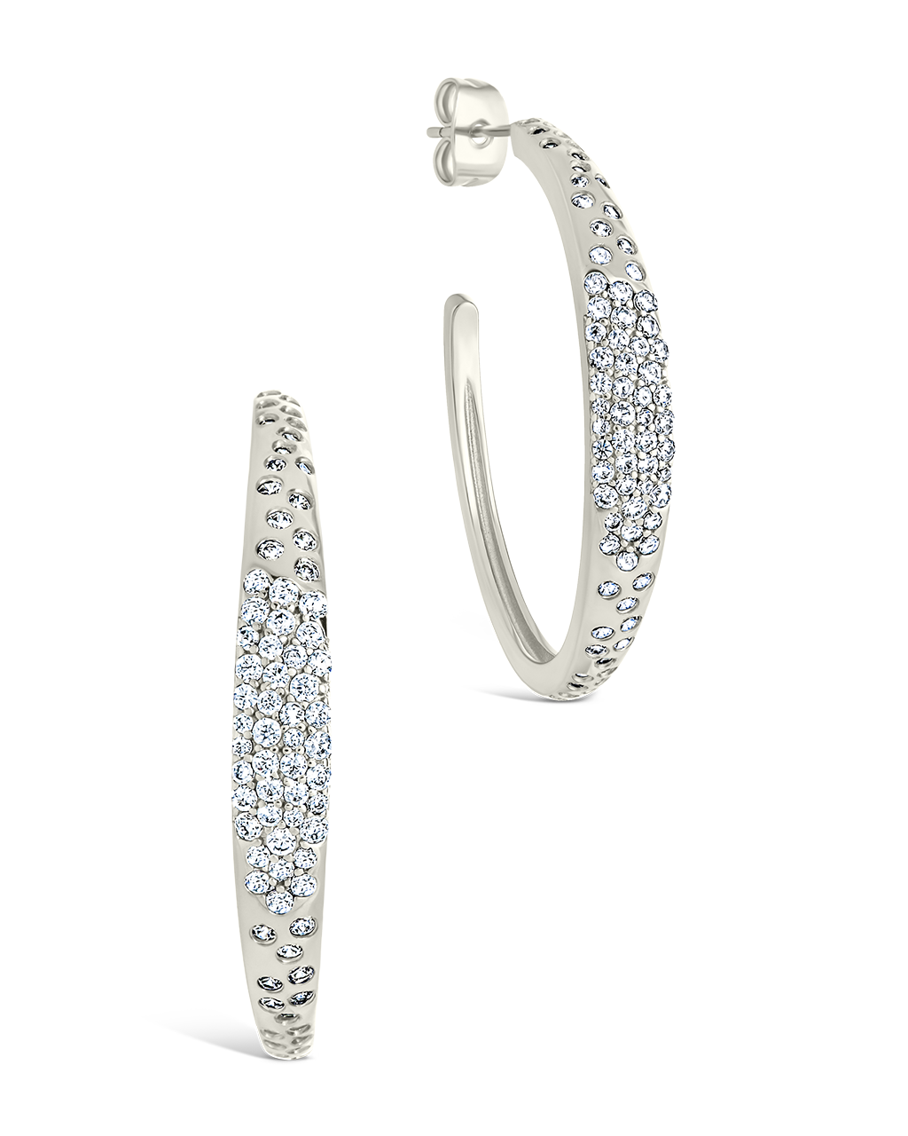 Cherise Pave CZ Hoop Earring