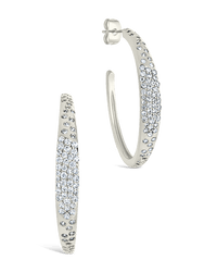 Cherise Pave CZ Hoop Earring - Sterling Forever
