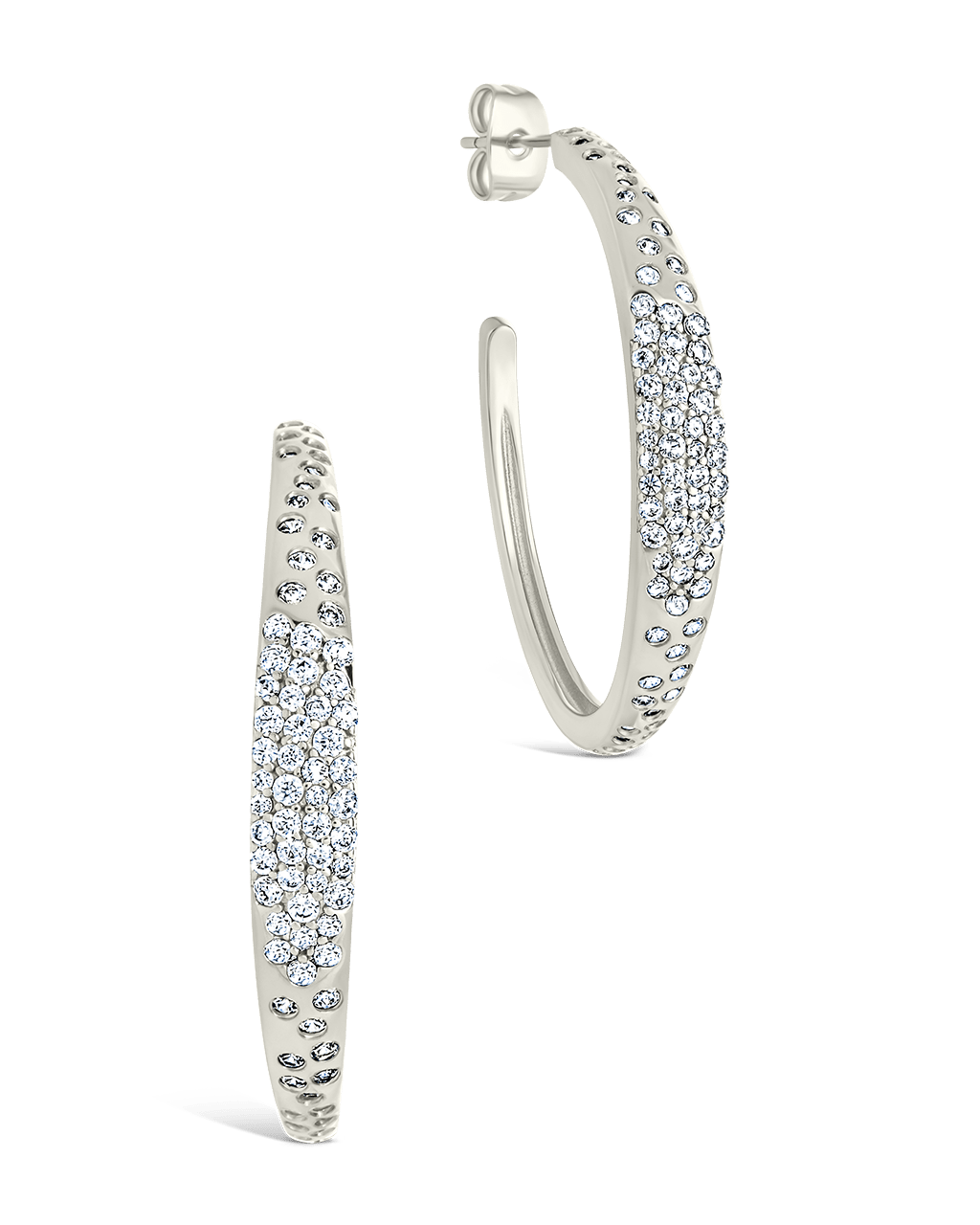 Cherise Pave CZ Hoop Earring - Sterling Forever