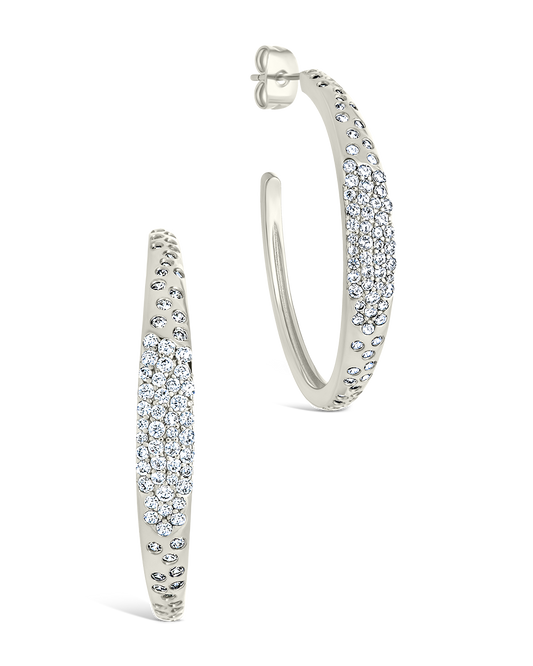Cherise Pave CZ Hoop Earring