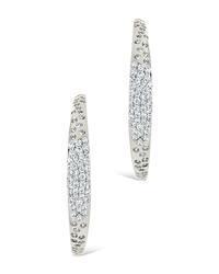 Cherise Pave CZ Hoop Earring - Sterling Forever
