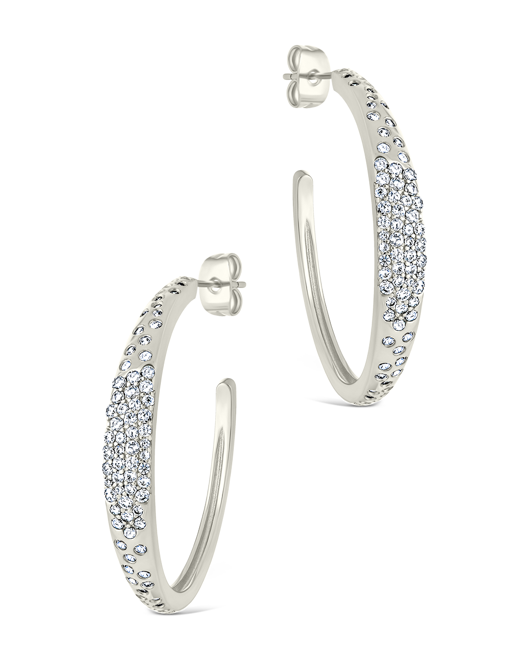 Cherise Pave CZ Hoop Earring