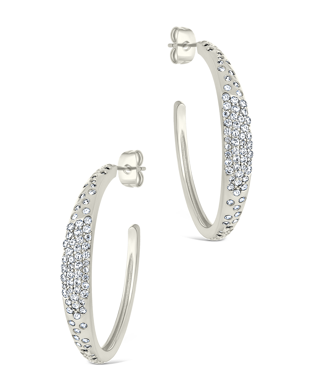 Cherise Pave CZ Hoop Earring - Sterling Forever