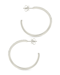 Cherise Pave CZ Hoop Earring - Sterling Forever