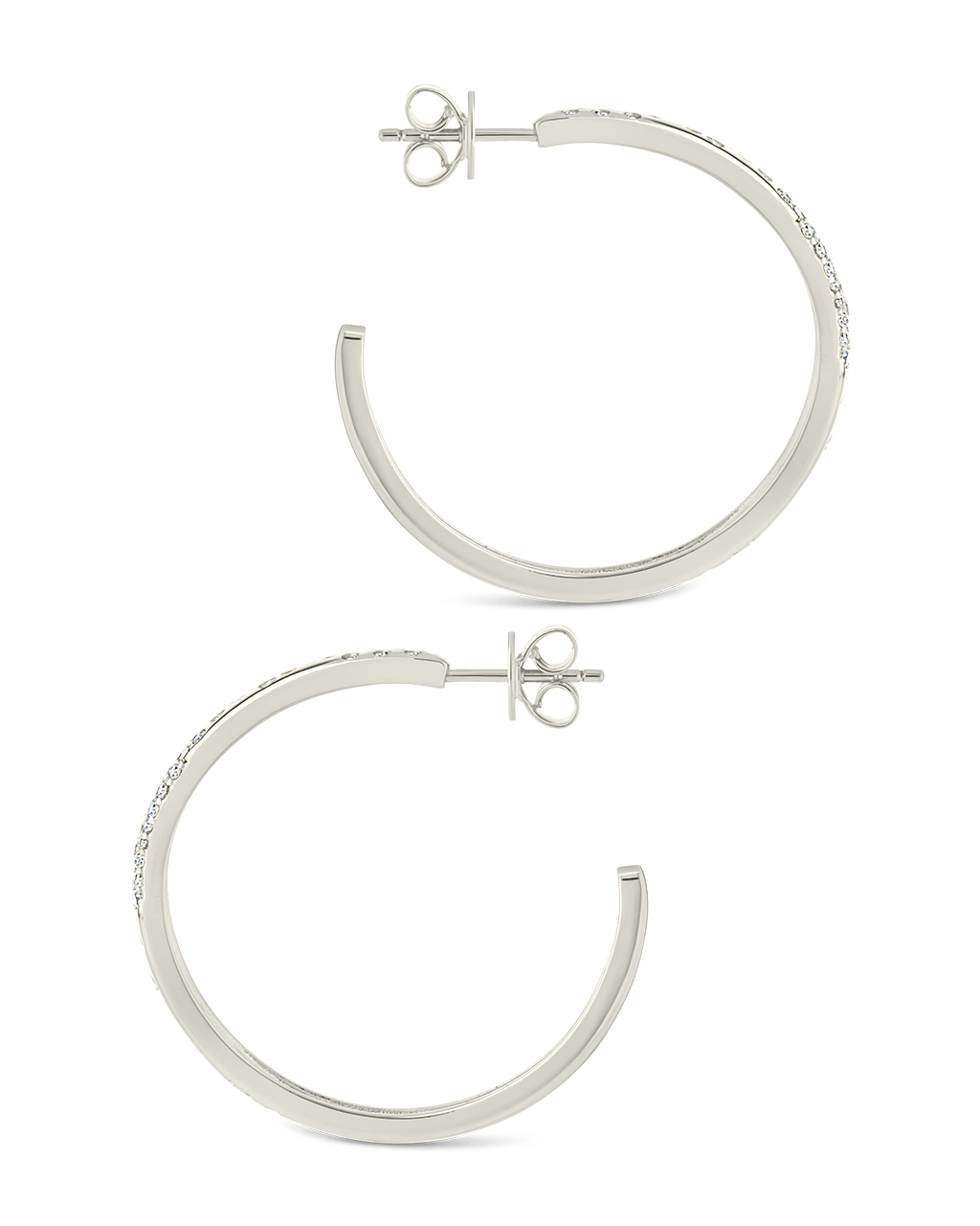 Cherise Pave CZ Hoop Earring - Sterling Forever