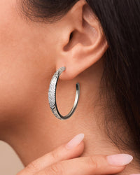 Cherise Pave CZ Hoop Earring - Sterling Forever