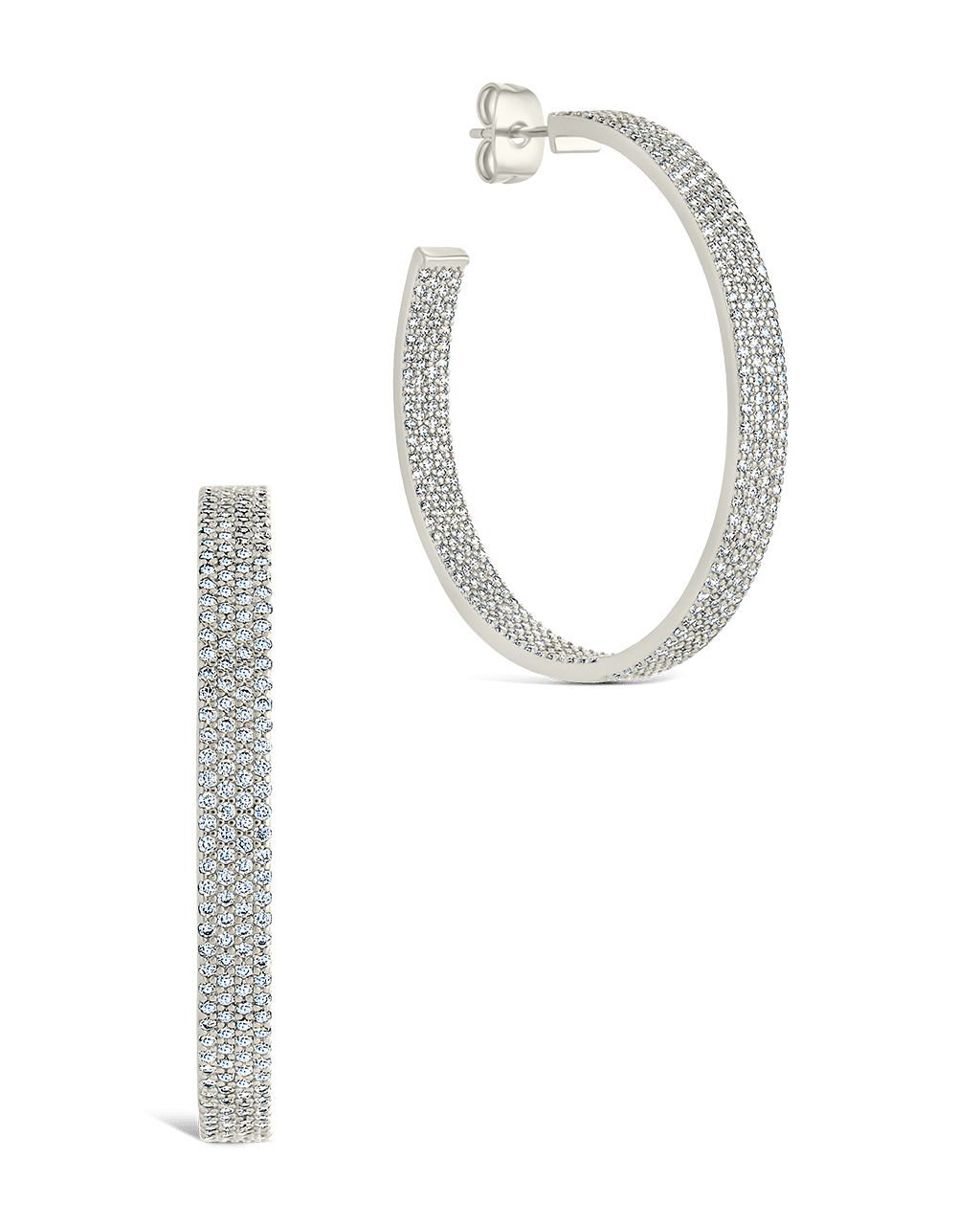 Velma CZ Statement Hoops - Sterling Forever