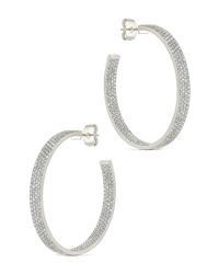 Velma CZ Statement Hoops - Sterling Forever