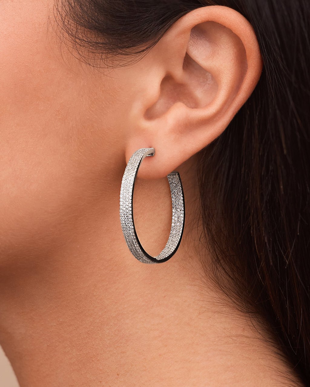 Velma CZ Statement Hoops - Sterling Forever