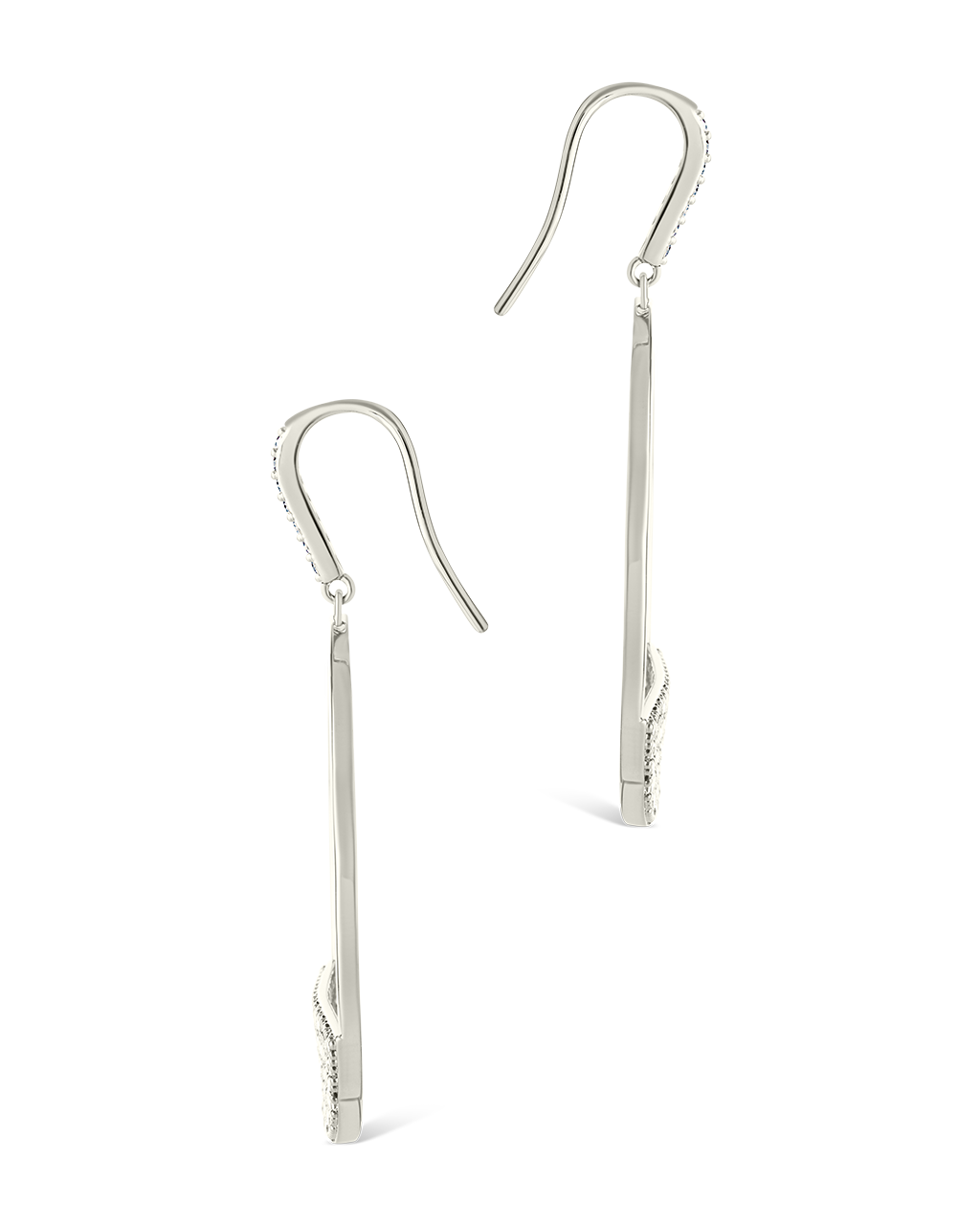 Harriet CZ Half Circle Dangle Earrings