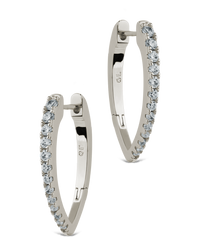Kenia CZ V Drop Hoops