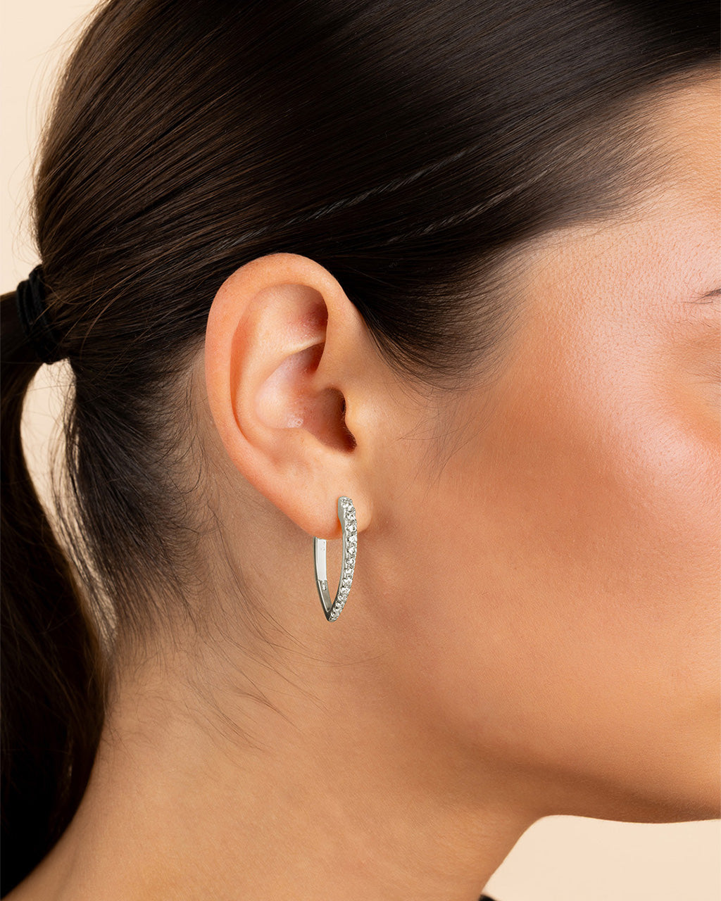 Kenia CZ V Drop Hoops