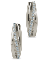 Benedetta Twisted Pave Hoops