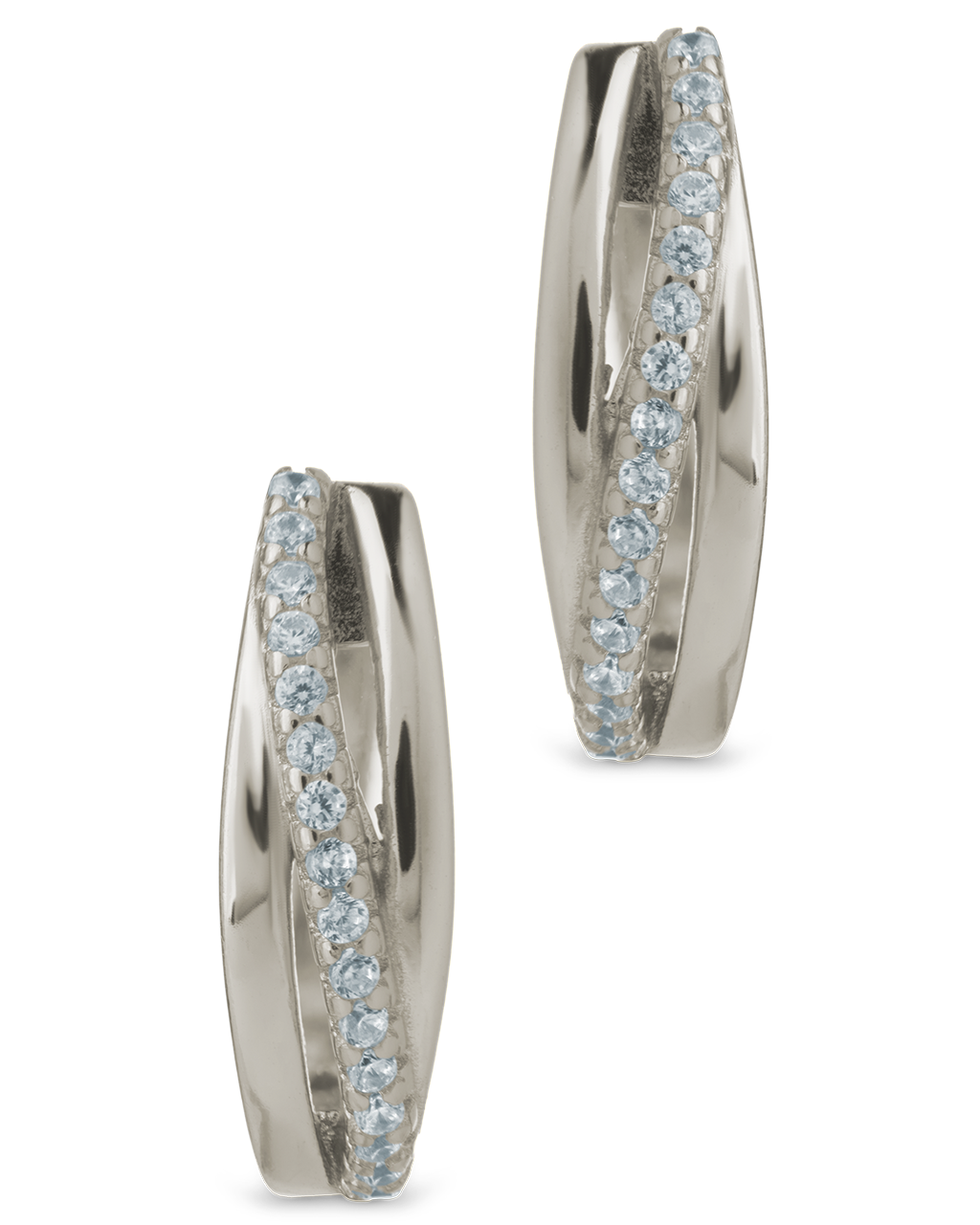 Benedetta Twisted Pave Hoops