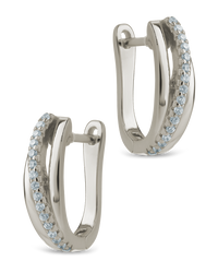 Benedetta Twisted Pave Hoops