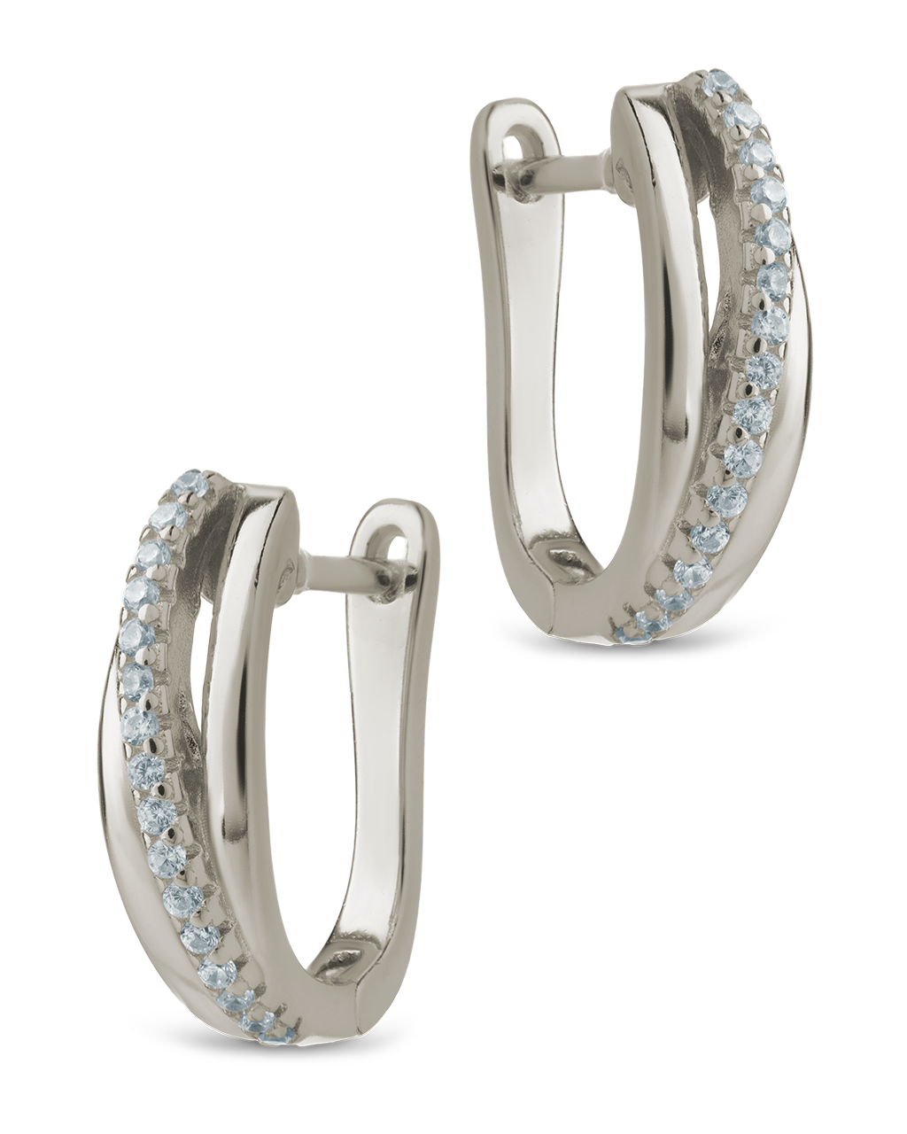 Benedetta Twisted Pave Hoops