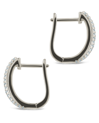 Benedetta Twisted Pave Hoops