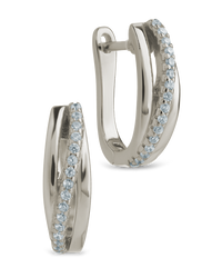 Benedetta Twisted Pave Hoops