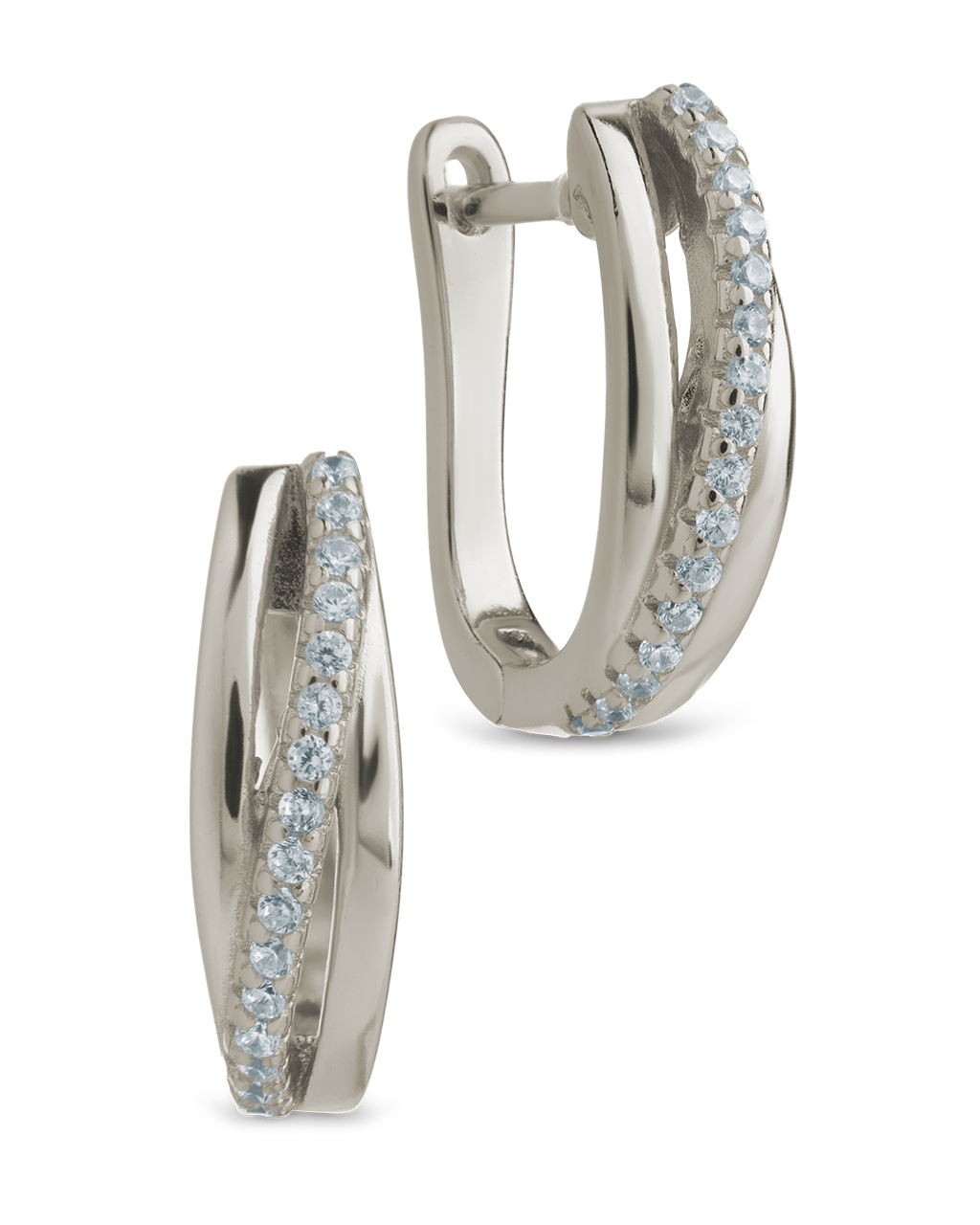 Benedetta Twisted Pave Hoops