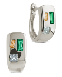 Bristol Art Deco Multi-Stone Huggies