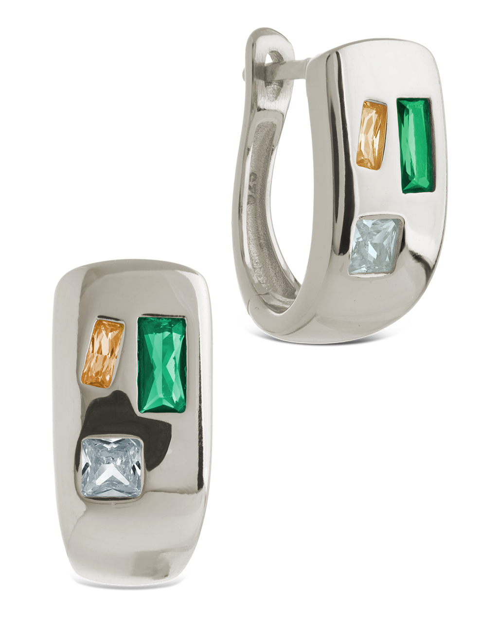 Bristol Art Deco Multi-Stone Huggies