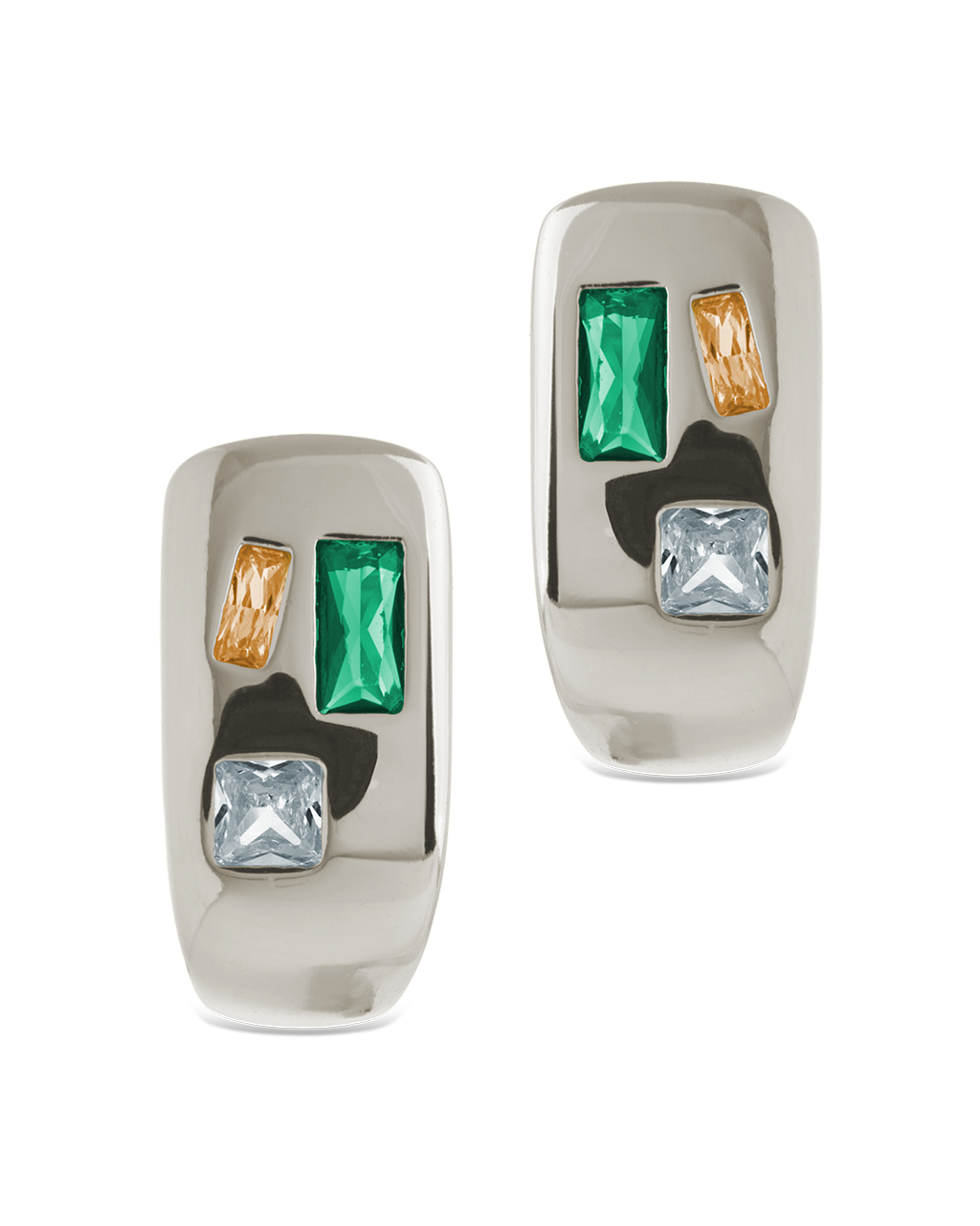 Bristol Art Deco Multi-Stone Huggies