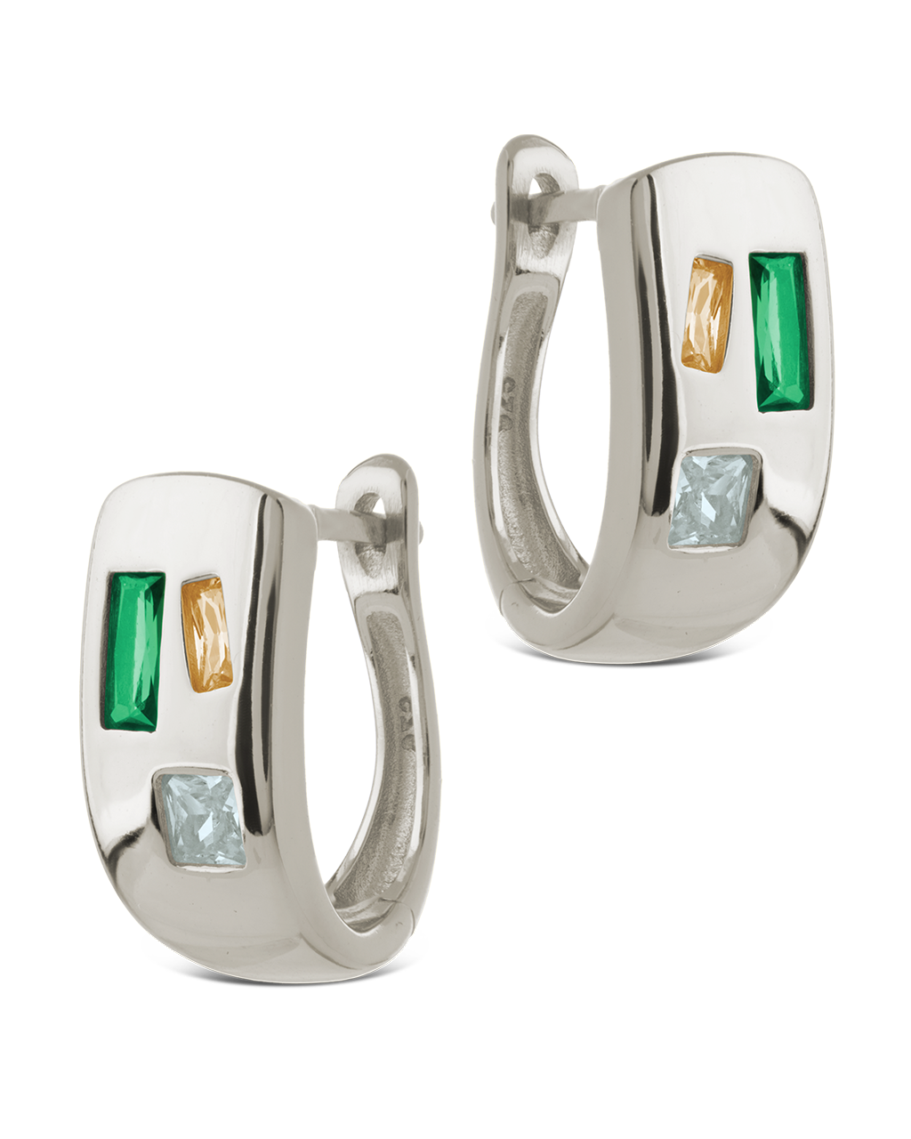 Bristol Art Deco Multi-Stone Huggies