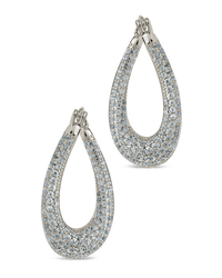 Clodagh Teardrop Pavé Hoops
