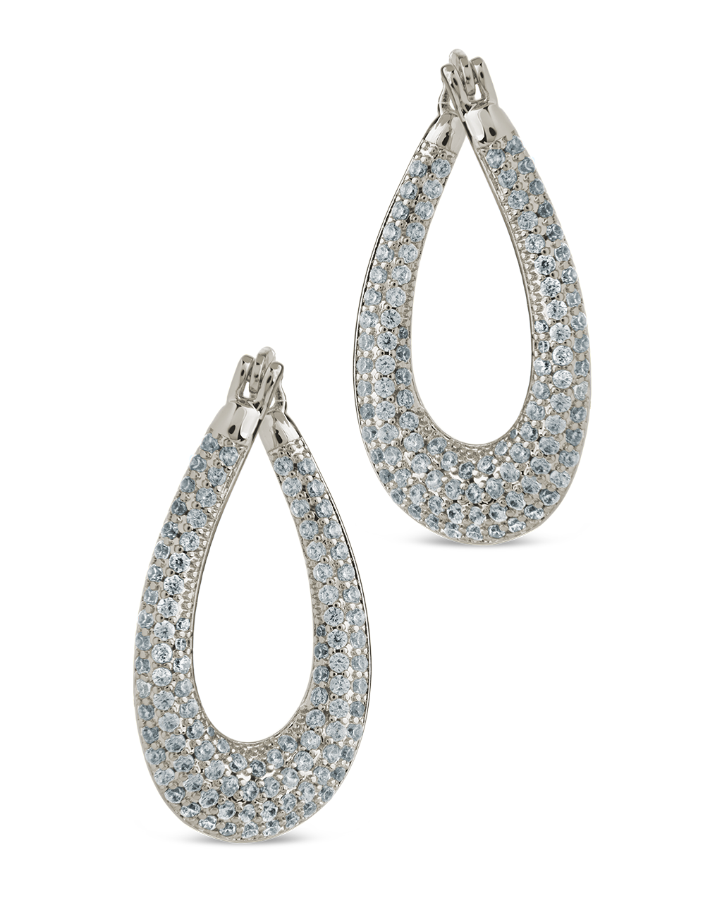 Clodagh Teardrop Pavé Hoops