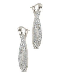 Clodagh Teardrop Pavé Hoops