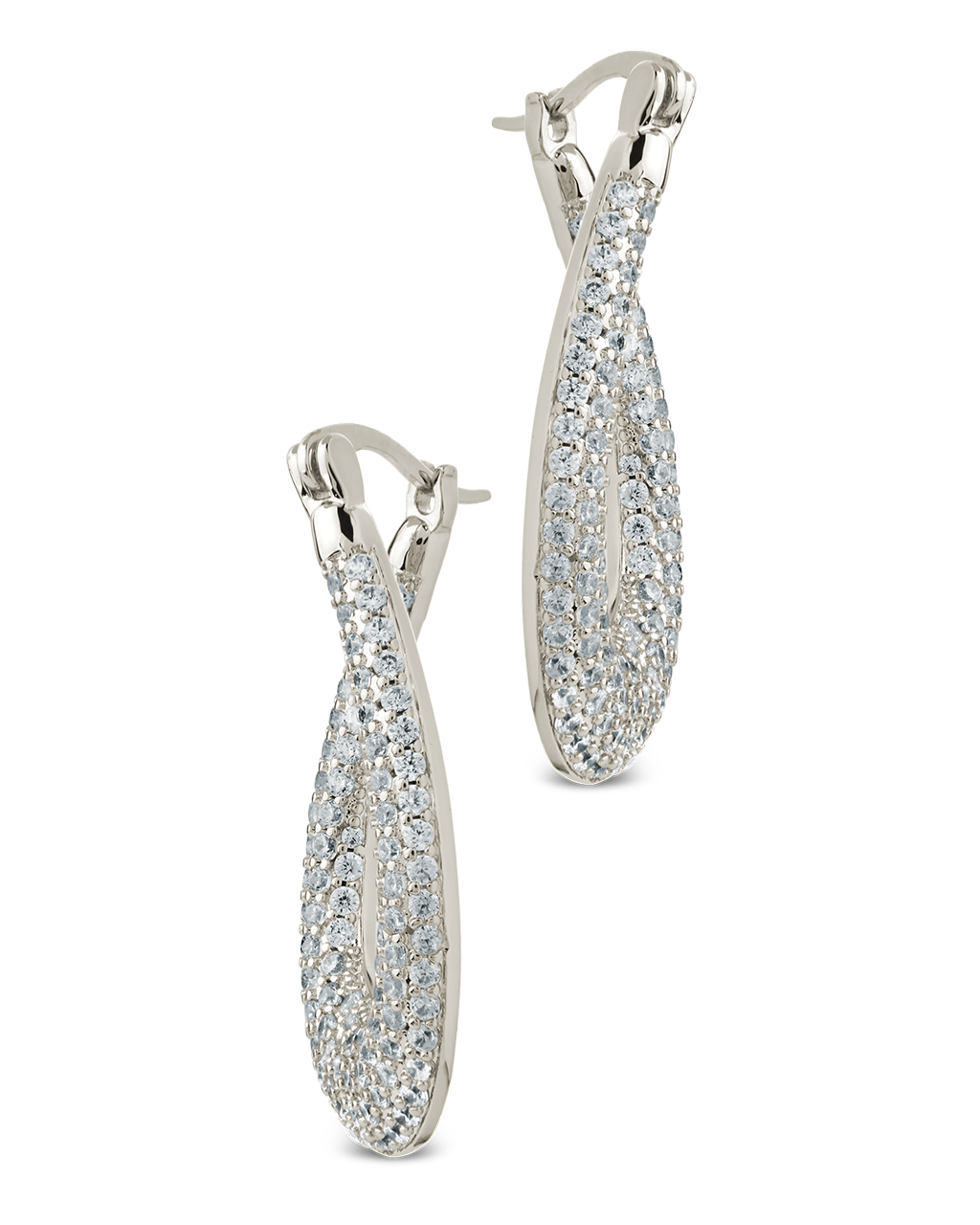 Clodagh Teardrop Pavé Hoops