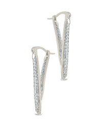 Clodagh Teardrop Pavé Hoops