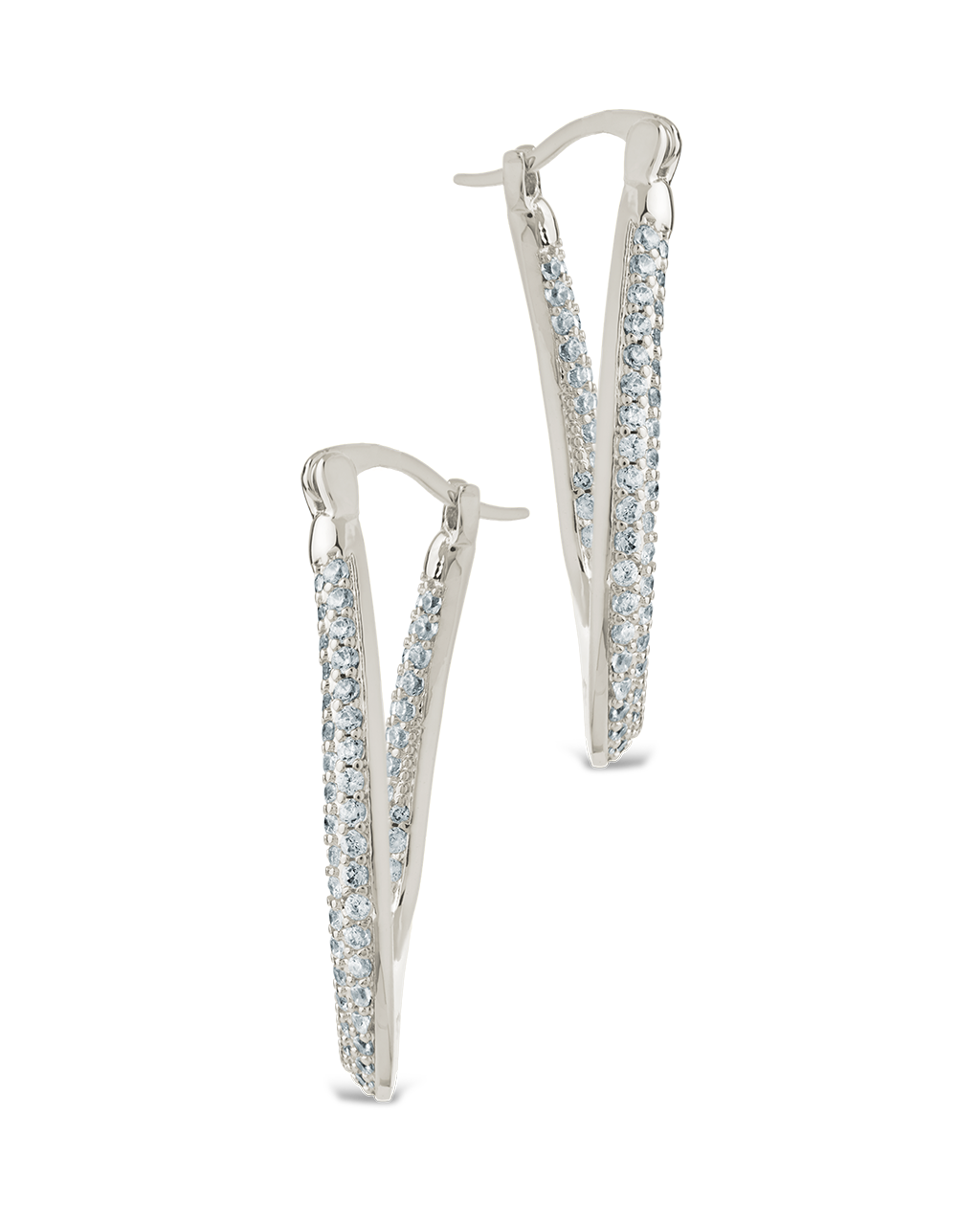 Clodagh Teardrop Pavé Hoops