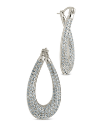 Clodagh Teardrop Pavé Hoops