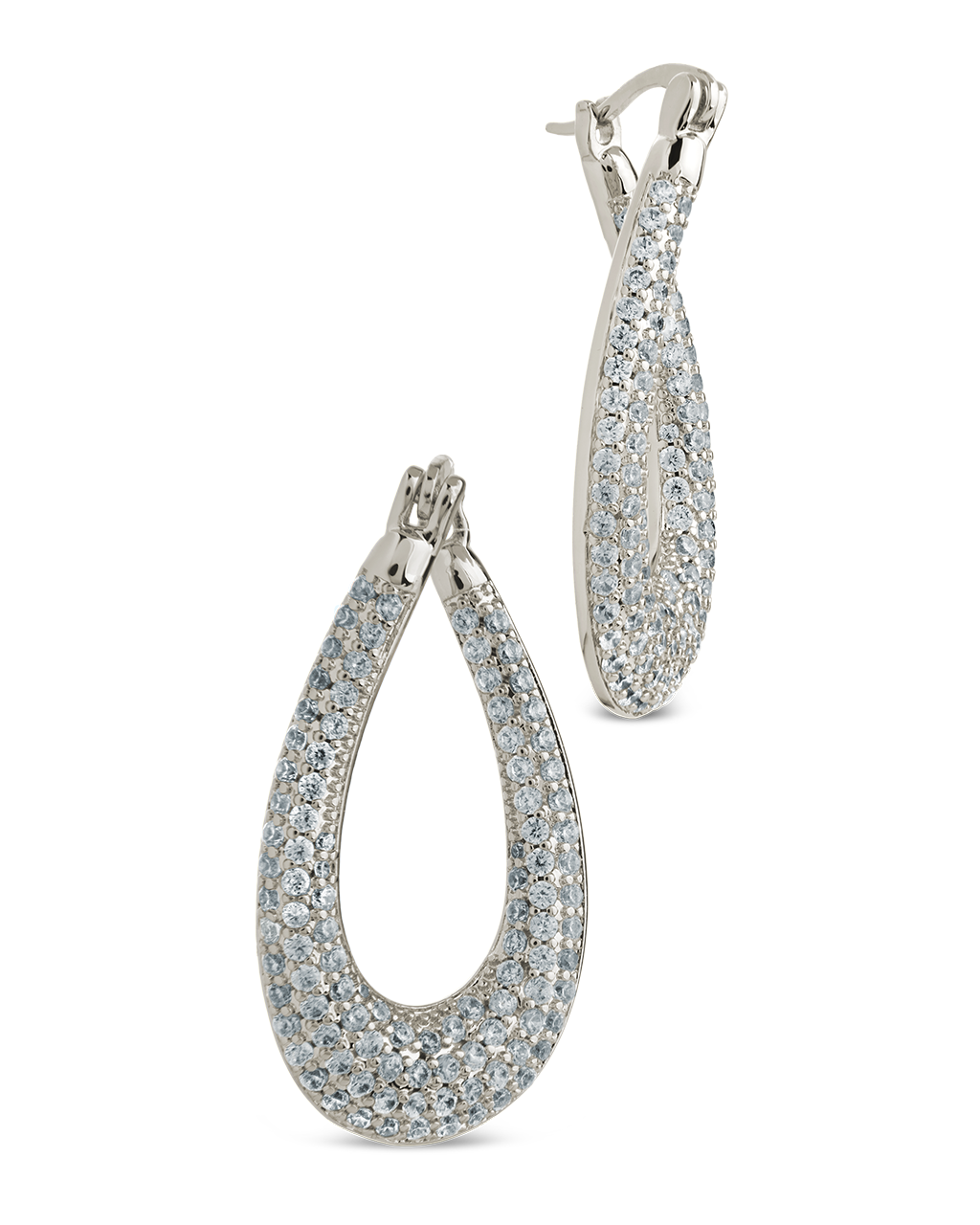 Clodagh Teardrop Pavé Hoops